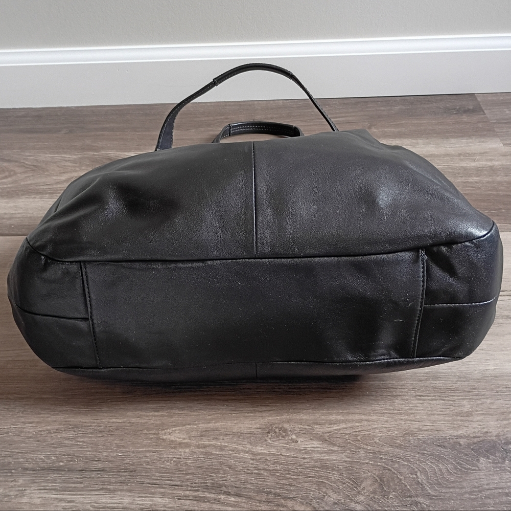 Coach Vintage 2010s Black Soho Madison Lynn Hobo Leather Shoulder Bag Boho Retro - Picture 5 of 11